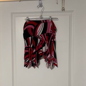 Stylish Pink/red/white/Black Junior’s Skirt-Size Large